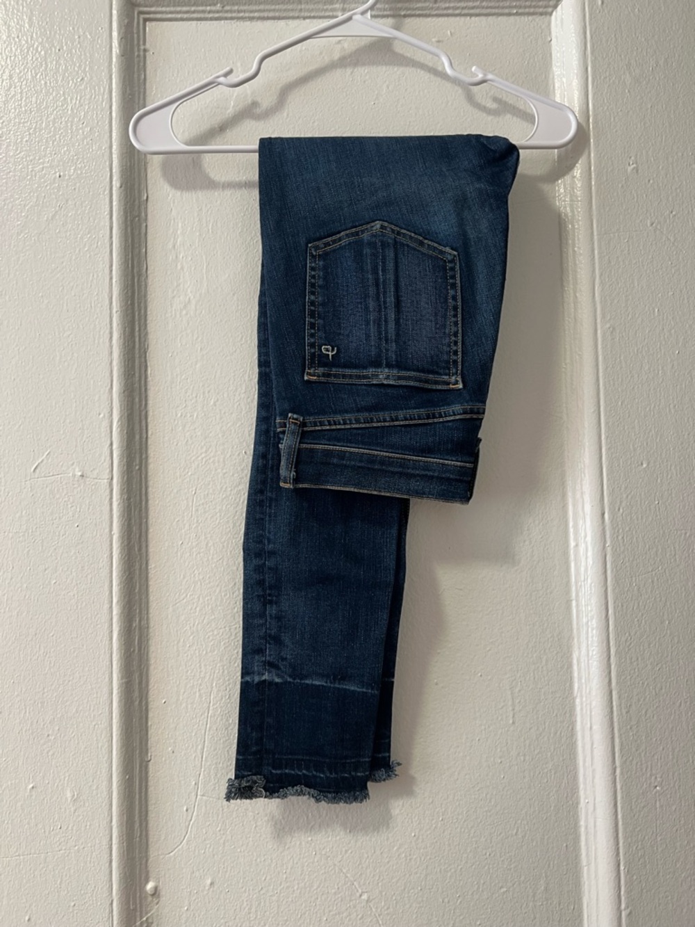 Rag & Bone frayed hem skinny jeans